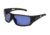 Angler Eyes AE 30 Sunglasses, Rubberized Black Frame, Smoke with Blue Mirror Polarized Lenses, 10242556.FGX
