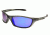 Angler Eyes AE 7 Sunglasses, Dark Grey Crystal Frame, Smoke Polarized with Blue Mirror Flash Lens, 10206823.FGX