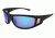 Angler Eyes Halibut Sunglasses, Matte Black Frame, Smoke Polarized with Blue Mirror Flash Lens, Polarized, 10222149.FGX