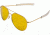 AO Flight Gear General Sunglasses, Bayonet, Gold Frame, Yellow Lens, 52mm, 30304