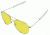 AO Flight Gear General Sunglasses, Bayonet, Silver Frame, Yellow Lens, 58mm, 30654