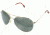 AO II 8-Base Sunglasses, Gold, Wire Spatula, Grey Poly Lenses, 58mm, Polarized G-CCGPP-WS-58