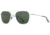 AO Original Pilot 4 Sunglasses, Matte Silver Frame, Green Nylon Lens, 57-20-145, OP-457STSMGNN