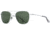 AO Original Pilot 4 Sunglasses, Matte Silver Frame, Green Nylon Polarized Lens, 55-20-145, OP-455STSMGNN-P