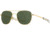 AO Original Pilot Sunglasses, Gold Frame, 55 mm Calobar Green SkyMaster Glass Lenses, Bayonet Temple, Polarized, 738921549451