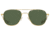 AO Original Pilot Sunglasses, Gold Frame, 55 mm Calobar Green SkyMaster Glass Lenses, Bayonet Temple, Polarized, 738921549451
