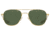 AO Original Pilot Sunglasses, Gold Frame, 57 mm Calobar Green SkyMaster Glass Lenses, Bayonet Temple,OP-157BTCLGNG