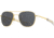 AO Original Pilot Sunglasses, Gold Frame, 55 mm True Color Gray SkyMaster Glass Lenses, Bayonet Temple, Polarized, 738921549499