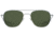 AO Original Pilot Sunglasses, Matte Silver Frame, 57 mm Calobar Green SkyMaster Glass Lenses, Bayonet Temple,738921550303
