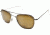 AO Original Pilot Sunglasses, Silver, Wire Spatula, HC Amber Poly Lens, 52mm S-HCAP-WS-52