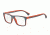 Armani EA3034 Single Vision Prescription Eyeglasses 5233-53 - Grey/rubber Orange Frame