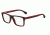 Armani EA3034 Single Vision Prescription Eyeglasses 5324-53 - Black/Red Rubber Frame