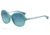 Armani EA4024F Sunglasses 52134S-56 - Opal Water Green Frame, Light Blue Gradient Dark Blue Lenses