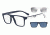 Armani EA4115 Sunglasses 56691W-54 - Matte Dark Blue Frame, Clear Lenses