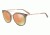 Armani Exchange AX4068S Sunglasses 82404Z-55 - Transparent Tundra Brown Frame, Grey Mirror Rose Gold Lenses