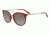 Armani Exchange AX4068S Sunglasses 82418E-55 - Transparent Ruby Red Frame, Green Gradient Lenses