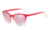 Armani Exchange AX4077S Sunglasses 82547V-55 - Transparent Pink/Crystal Frame, Pink Mirror White Lenses