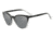 Armani Exchange AX4077S Sunglasses 82556G-55 - Black/Transparent Smoke Frame, Light Grey Mirror Black Lenses
