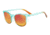 Armani Exchange AX4077S Sunglasses 82566Q-55 - Transp Blue/Transp Orange Frame, Grey Mirror Red/yellow Lenses