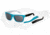 Arnette Dropout Sunglasses - Inked Aqua With Silver Inside / Gloss Black Frame and Grey Lens AN4176-05