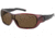 Bobster Bobster Aria Sunglasses, Gloss Clear Burgundy Frame, Brown Lens, BARI101