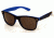 Body Glove BG 17 Sunglasses, Black Rubberized with Neon Blue Frame, BLU Polarized Lens, Polarized, 10224582.QTM