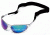 Body Specs Baruffaldi Series String Sunglasses with Aluminum Frame and Larger Blue Mirror/Grey Lens
