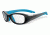 Bolle Kids Crunch Sport Protective Eyewear - Grey and Blue Frame,Clear Anti Fog/Scratch Lens 12001