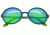 Breed Corvus Sunglasses, Blue Titanium Frame, Green Lens BSG025BL