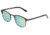 Breed Phase Sunglasses, Brown Titanium Frame, Green/Blue Polarized Lens, Brown/Green-Blue, One Size, BSG058BN
