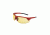 Caldwell S&amp;W Corporal Half Frame Shooting Glasses, Red Frame, Amber Lens, 110163