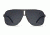 Carrera 122/S Sunglasses CA122S-0GUY-IR-6111 - Black Shiny Matte Frame, Gray Blue Lenses, Lens Diameter 61mm, Distance Between Lenses 11mm