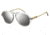 Carrera 198/S Sunglasses CA198S-0900-T4-5714 - Crystal Frame, Silver Mirror Lenses, Lens Diameter 57mm, Distance Between Lenses 14mm