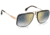 Carrera CA Glory II Sunglasses, Gold Copper Frame, Blue Shaded Lens with gold-tone mirrored coating, 716736299198