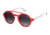 Carrera Carrerino 19/S Sunglasses CARRE19S-05SK-9O-4421 - Matte Red White Frame, Dark Gray Gradient Lenses, Lens Diameter 44mm, Distance Between Lenses 21mm
