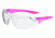Champion Shooting Glasses Youth Clear Glasses, Pink Temples(Ballistic), Pink/Clear 55604