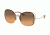Coach L1019 HC7081 Sunglasses 929218-58 - Shiny Light Gold Frame, Grey Orange Gradient Lenses