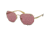 Coach L1063 HC7092 Sunglasses 900584-56 - Light Gold Frame, Grape Solid Lenses
