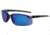 CrossFire Fortitude Safety Glasses - Shiny Black/Blue Mirror, One Size XFFT-1070C