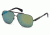 Diesel DL0088 Sunglasses - Shiny Palladium Frame Color, Green Mirror Lens Color