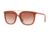 DKNY DY4146 Sunglasses 373213-53 - Red Transparent Frame, Amber Gradient Lenses