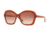 DKNY DY4147 Sunglasses 373213-56 - Red Transparent Frame, Amber Gradient Lenses