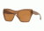 DKNY DY4156 Sunglasses 377273-58 - Brown Transparent Frame, Brown Solid Lenses