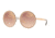 Dolce&amp;Gabbana DG2179 Single Vision Prescription Sunglasses, 54mm, Pink Gold, DG2179-12986F-54-SV