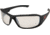 Edge Eyewear Brazeau Torque Safety Glasses - Matte Black Frame with Red E Logo / Clear Anti-Reflective Lens, One Size, XB131AR