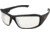 Edge Eyewear Brazeau Torque Safety Glasses - Matte Black Frame with Red E Logo / Clear Vapor Shield Lens, One Size, XB131VS