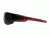 Edge Eyewear Caraz Vigilante 1 Sunglasses, Black &amp; Red Snakeskin Frame, Smoke Lenses, HZ116-V1