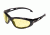 Edge Eyewear Dakura Sunglasses, Black Frame, Yellow Vapor Shield Lenses, GSW112VS