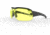 Edge Eyewear Kabru Safety Glasses, Black Frame w/ Black TPR/ Vapor Shield Yellow Lenses, Standard, NSN XKB112VS, XKB112VS