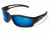 Edge Eyewear Kazbek Polarized-Black / Aqua Precision Blue Mirror Lens with Gasket GTSKAP218